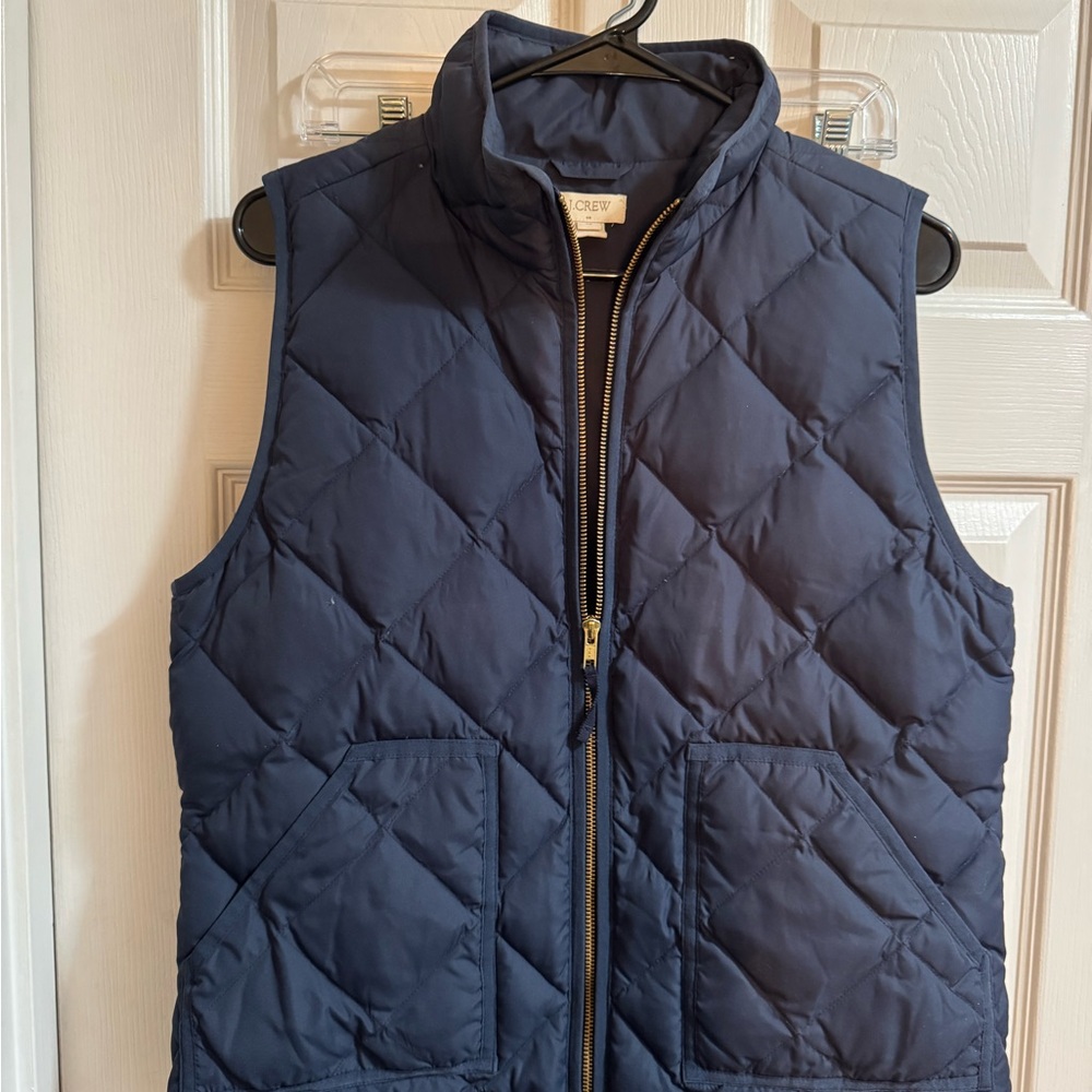 J. Crew navy quilted puffer vest